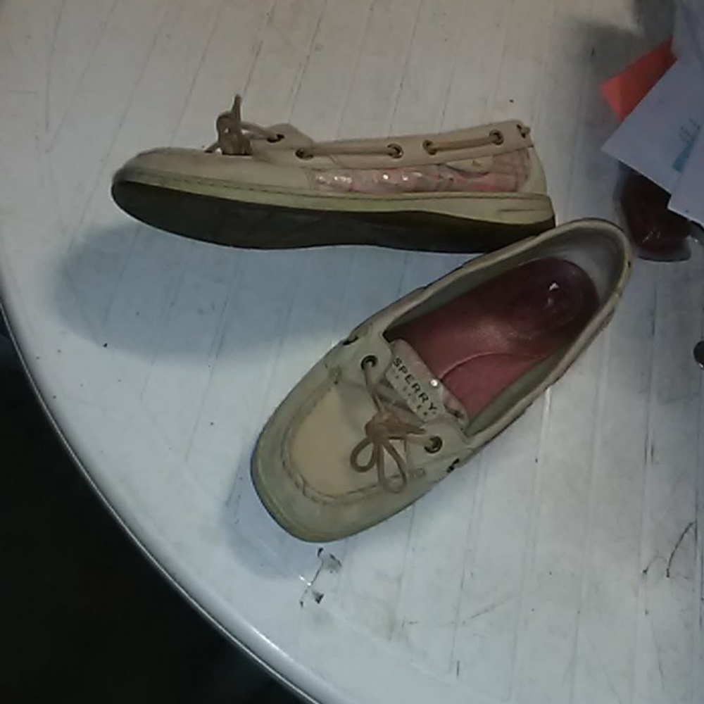 Pink camo loafer shoes